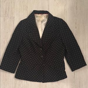 Kate Spade Black and White Polka Dot Blazer